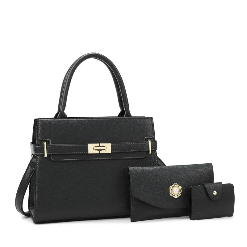 3 Sets Or 1 Big Bag Women's Handbag Large Capacity Bags Luxury Shoulder Crossbody Bags Small Coin Purse Quality Leather Sac Hot