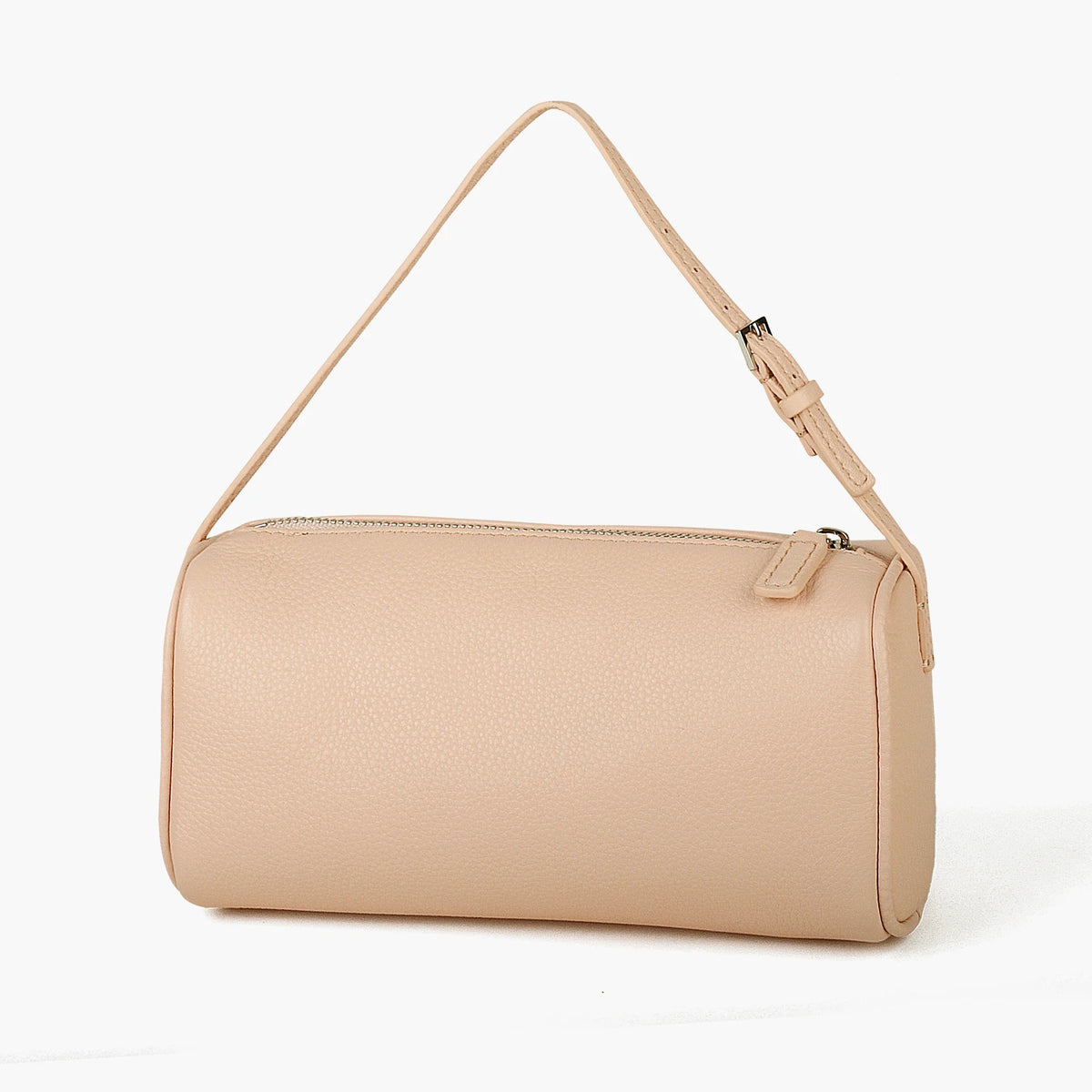 Donna-in Full Grained Calfskin Mini Handbag for Women Real Leather with Shoulder Strap Barrel-shaped Crossbody Purses