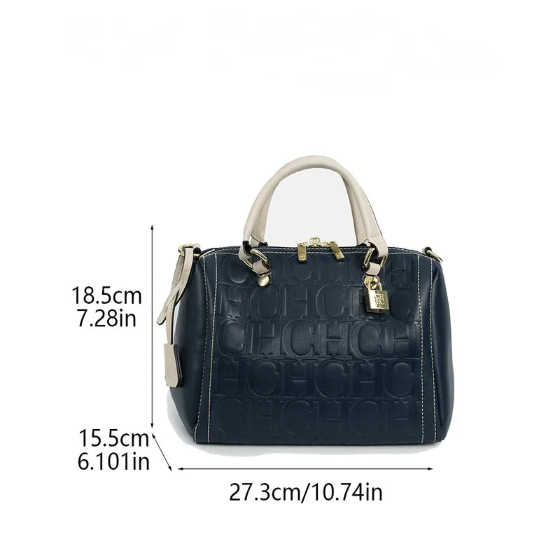 CH Autumn/Winter Christmas Fashion PU Material Lock Design Women's Crossbody Bag 2026 Designer New Handbag Trendy Brand