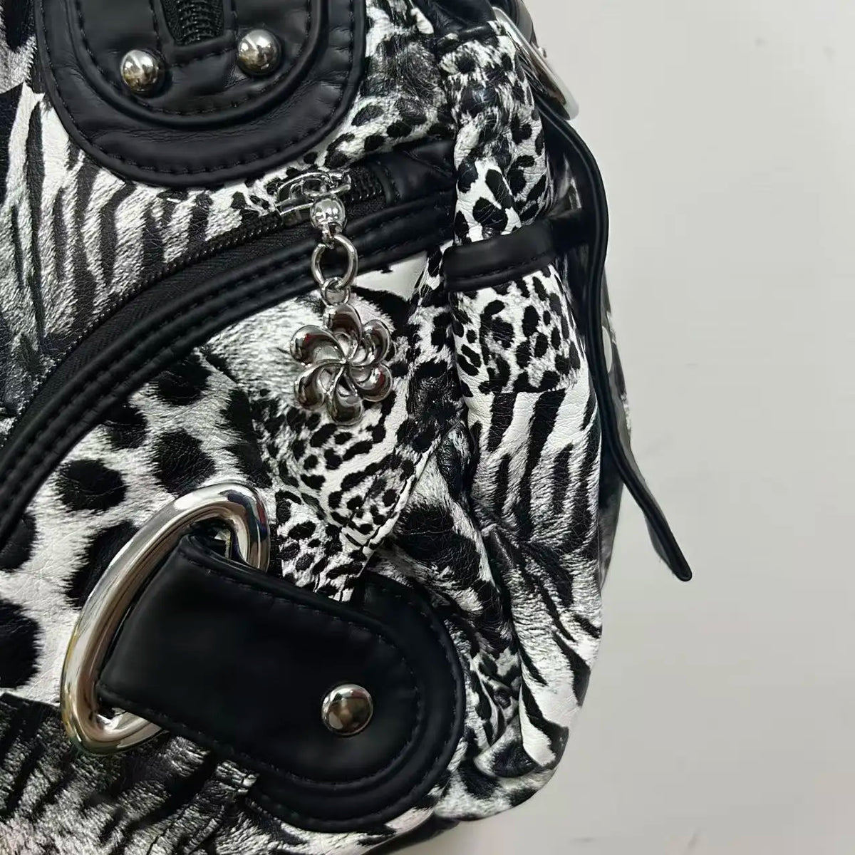 Women Handbags Leopard Bag Top-handle Handbag Fashion Satchel Dumpling Pack Shoulder Bag Tote Bag Hobos Large Purse