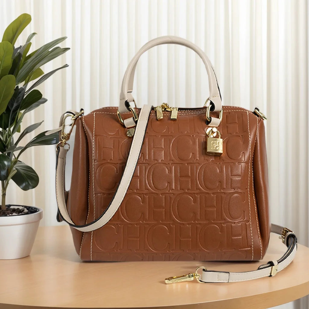 CH Autumn/Winter Christmas Fashion PU Material Lock Design Women's Crossbody Bag 2026 Designer New Handbag Trendy Brand