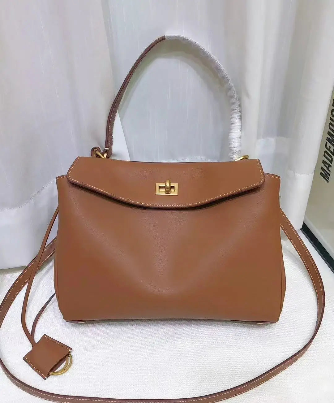 2025 Luxury Brand Rodeo Woman Bags Spring Autumn Genuine Leather Women Totes Fashion Gold Buckle Women Shoulder HandBags
