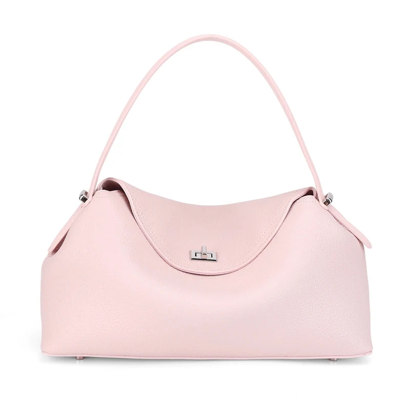 Women's Genuine Leather Handbag Fashionable Retro Designer Luxury Bag High-Quality Cowhide Large Capacity Casual Shopping Bag