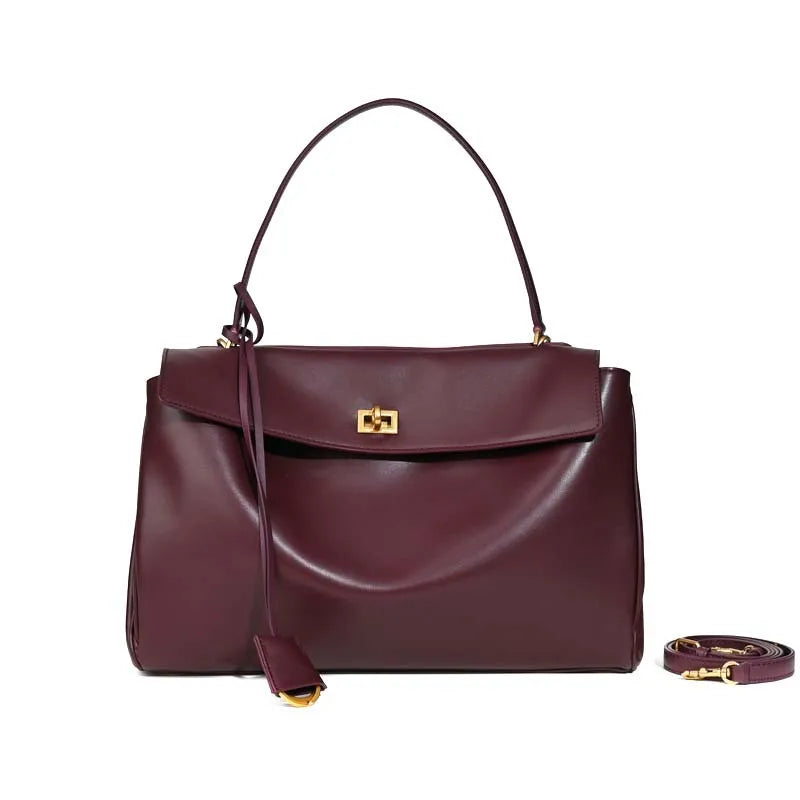 2025 Luxury Brand Rodeo Woman Bags Spring Autumn Genuine Leather Women Totes Fashion Gold Buckle Women Shoulder HandBags