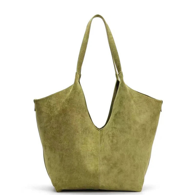Autumn Winter All-match Bowling Shoulder For Women Horizontal Square Cowhide Vintage Tote Noble Handbag Large Capacity Shopper