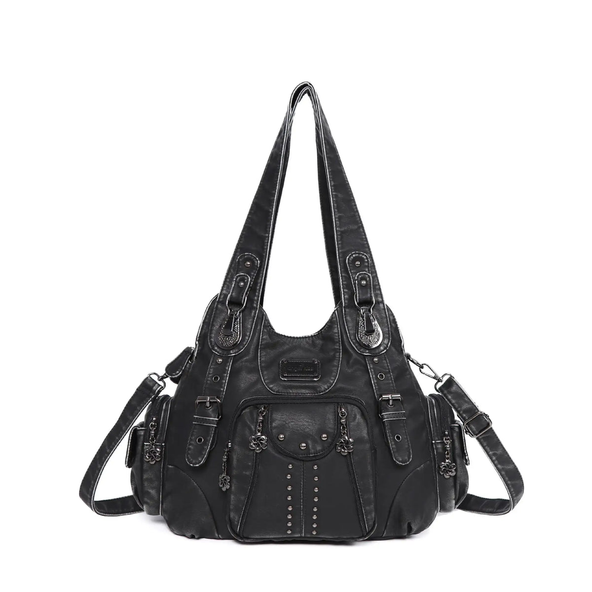 Vintage Women Bag Large Handbags Satchel Top-handle PU Shoulder Bag Vintage Dumpling Pack Multi-pockets Shoulder Bags Purse