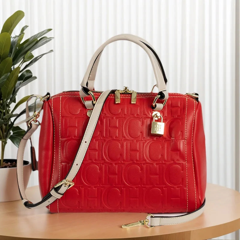 CH Autumn/Winter Christmas Fashion PU Material Lock Design Women's Crossbody Bag 2026 Designer New Handbag Trendy Brand