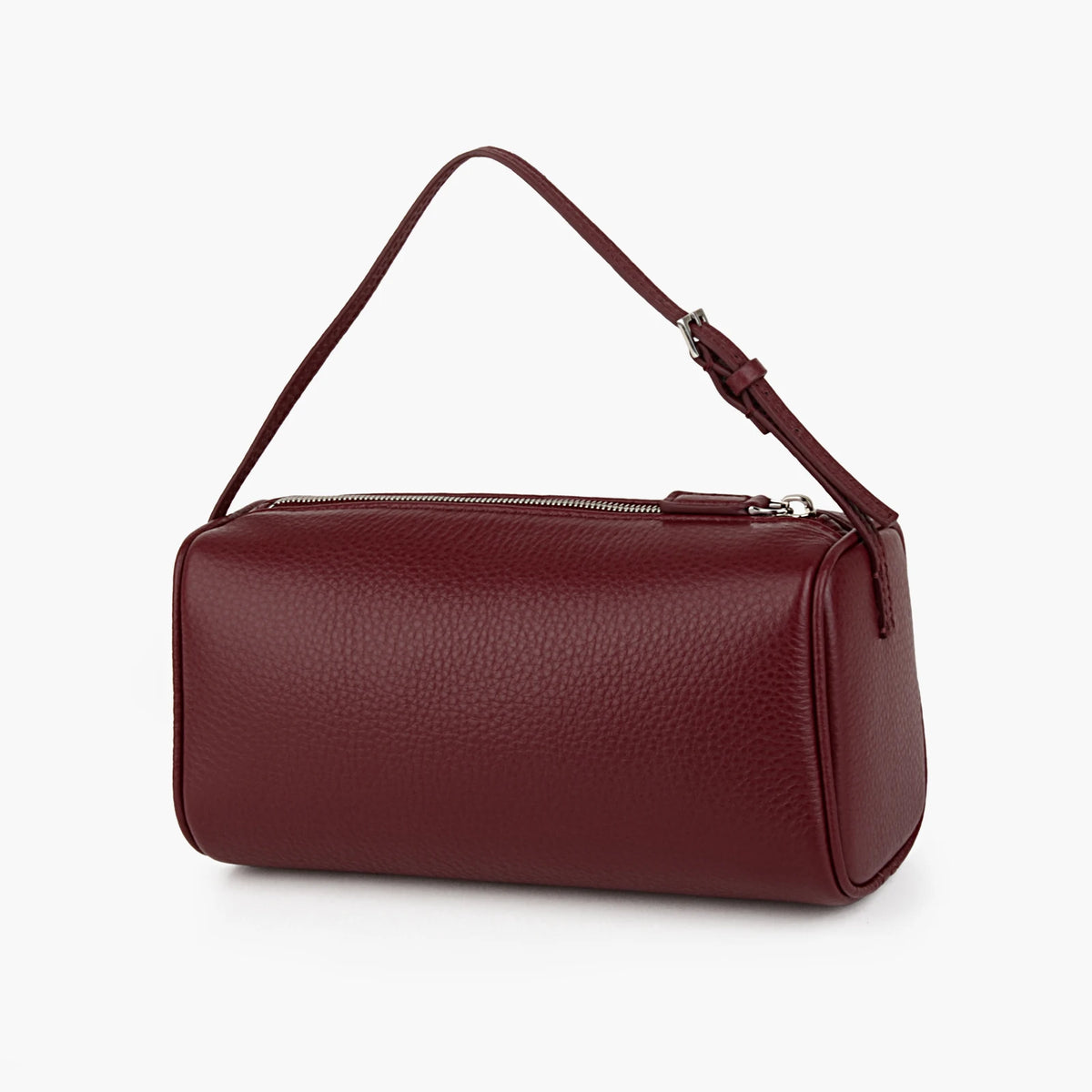 Donna-in Full Grained Calfskin Mini Handbag for Women Real Leather with Shoulder Strap Barrel-shaped Crossbody Purses