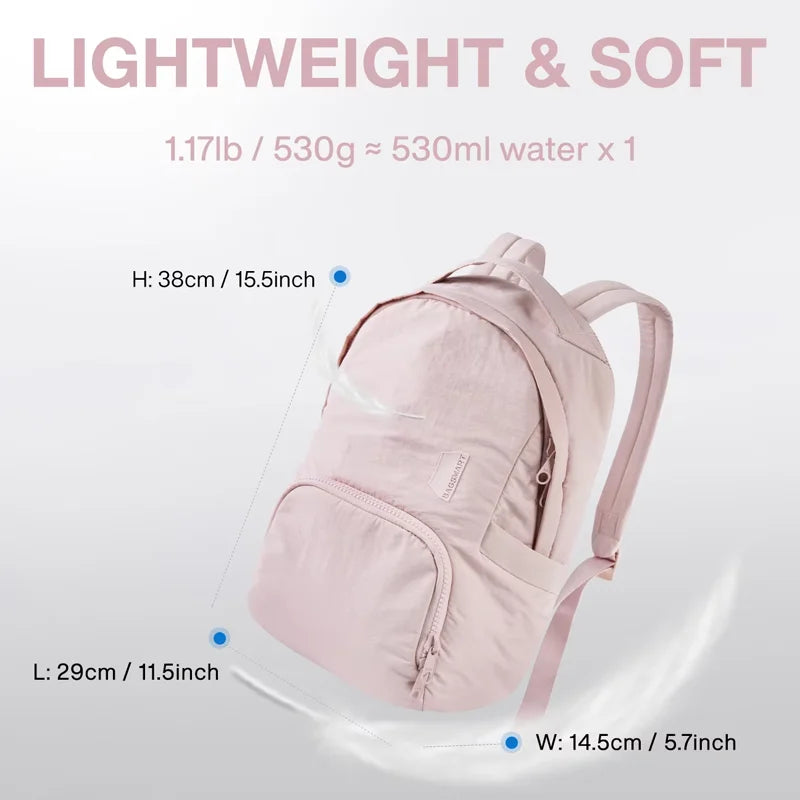 BAGSMART Women's Backpack 13 Inch Laptop Bag Cute Kawaii School Backpack Anti Theft Waterproof Nylon School Bag for Girls