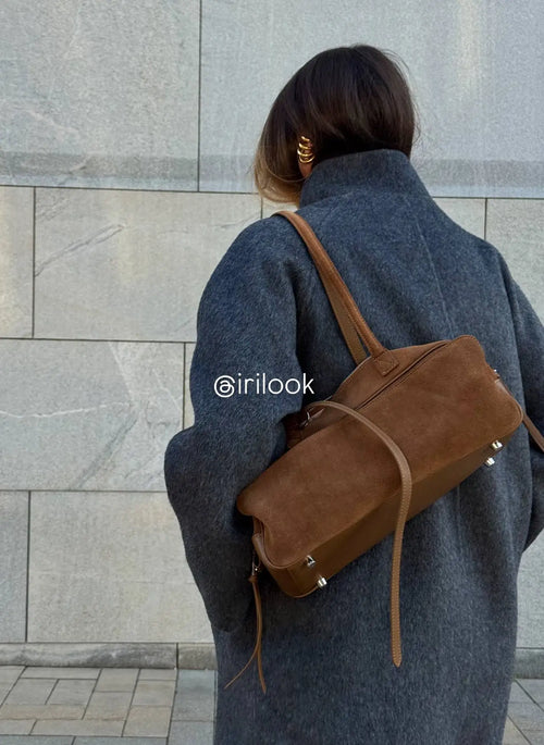 2026 Winter Suede Cowhide Leather Women Shoulder Bags Luxury Brand Design Women Handbags Genuine Leather Crossbody Bags Woman