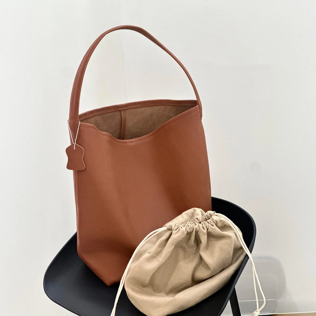 MENDY Bucket Bag Large Women's Bag Tote Bag Shoulder Bag Luxury Designer Genuine Leather Handbag Japanese Popular Bag Soft Row