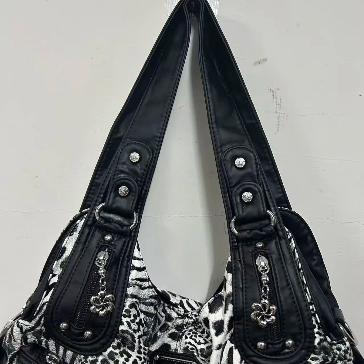 Women Handbags Leopard Bag Top-handle Handbag Fashion Satchel Dumpling Pack Shoulder Bag Tote Bag Hobos Large Purse