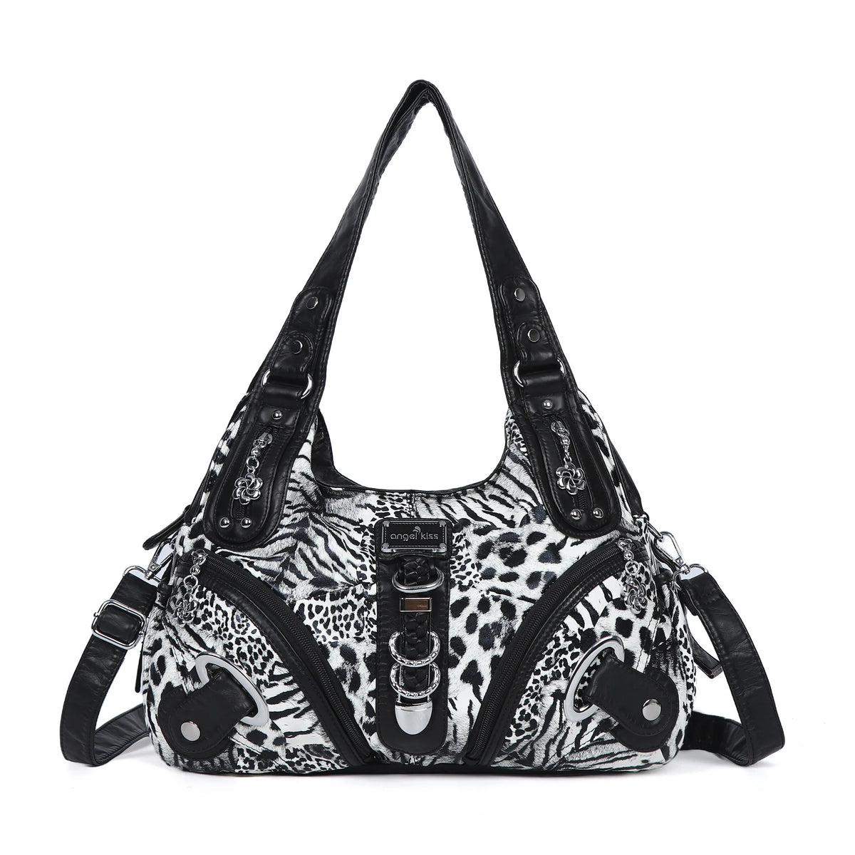 Women Handbags Leopard Bag Top-handle Handbag Fashion Satchel Dumpling Pack Shoulder Bag Tote Bag Hobos Large Purse