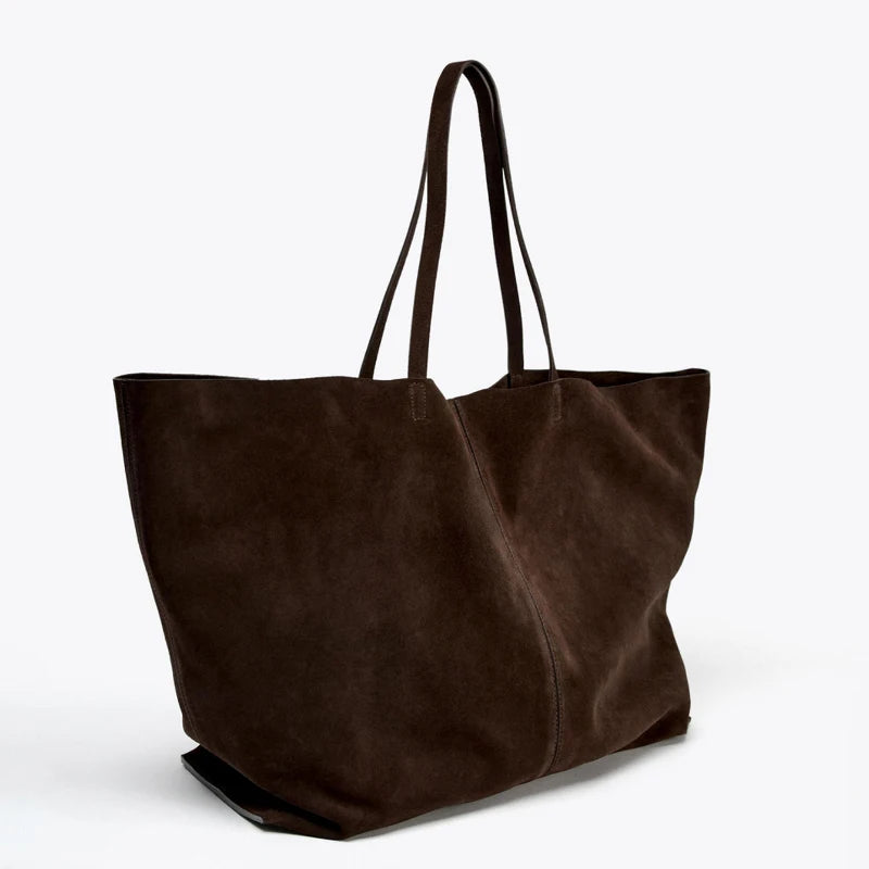 Autumn Winter All-match Bowling Shoulder For Women Horizontal Square Cowhide Vintage Tote Noble Handbag Large Capacity Shopper