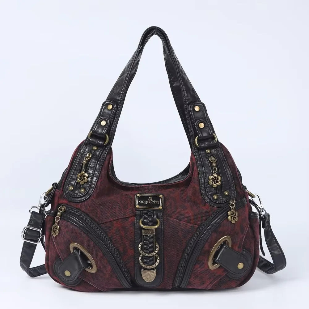 Women Handbags Leopard Bag Top-handle Handbag Fashion Satchel Dumpling Pack Shoulder Bag Tote Bag Hobos Large Purse