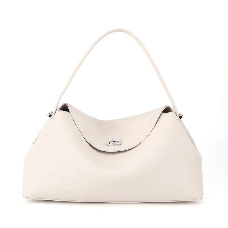 Women's Genuine Leather Handbag Fashionable Retro Designer Luxury Bag High-Quality Cowhide Large Capacity Casual Shopping Bag