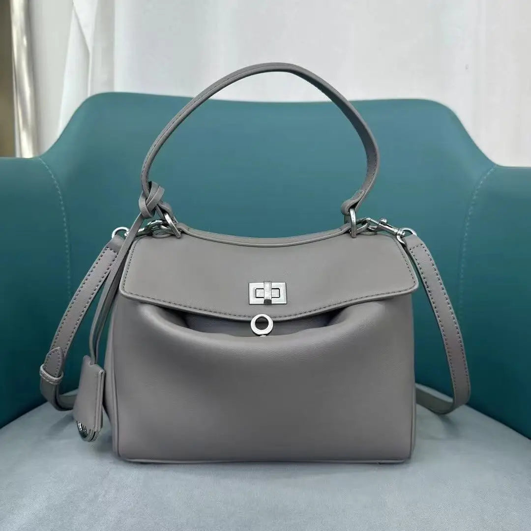 2025 Luxury Brand Rodeo Woman Bags Spring Autumn Genuine Leather Women Totes Fashion Gold Buckle Women Shoulder HandBags